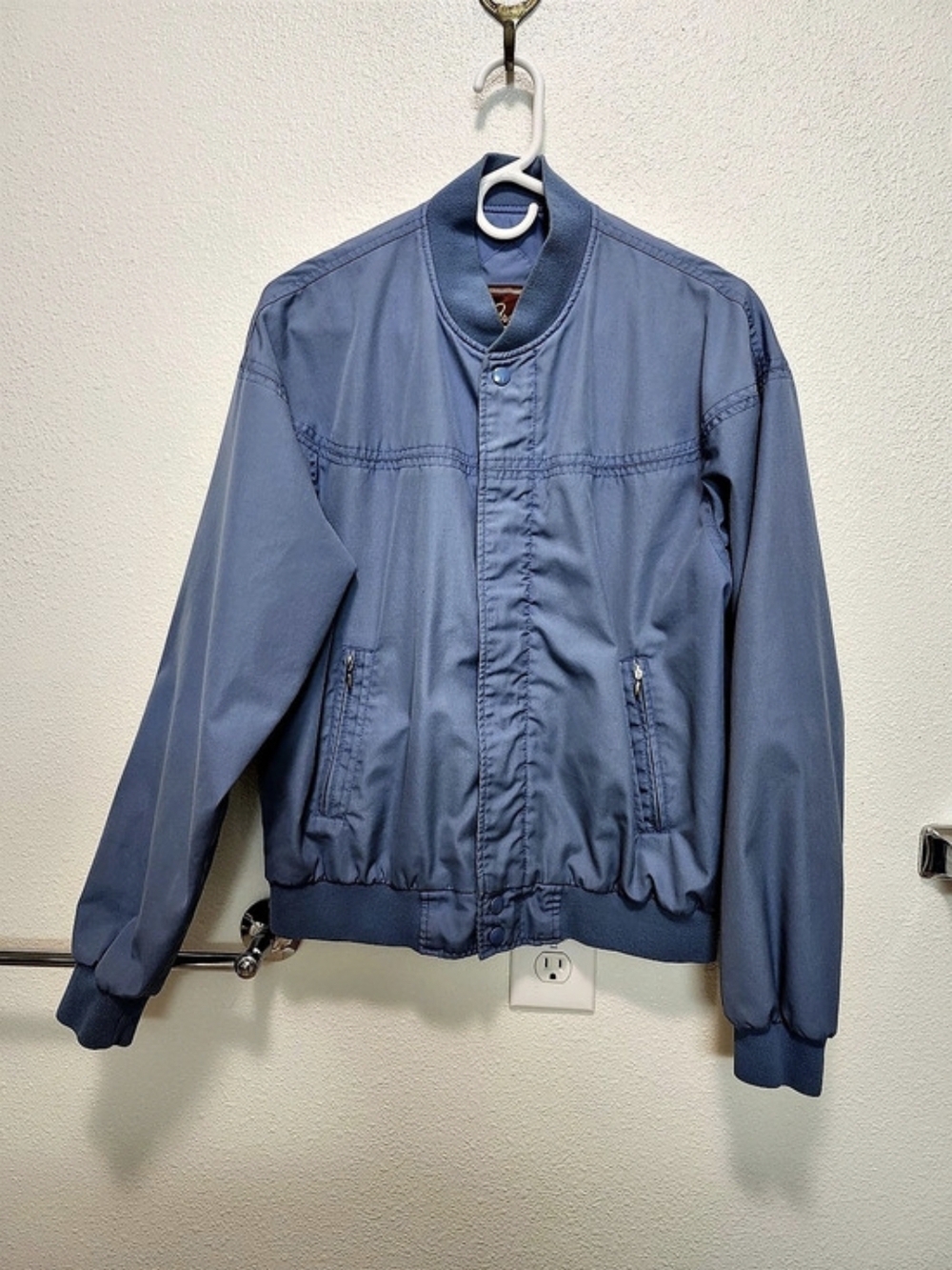 Arnold Palmer Bomber Jacket in Blue Size Medium Vintage